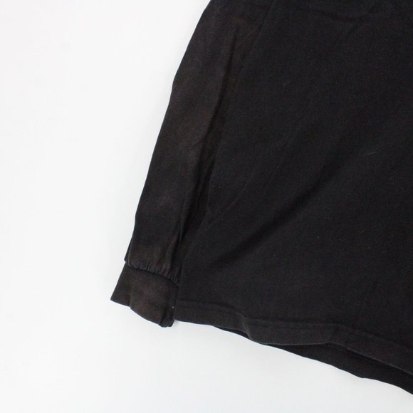 Vintage Pro 5 Super Heavy Shirt Mens Solid Black Long Sleeve Crewneck Large L - Picture 3 of 8